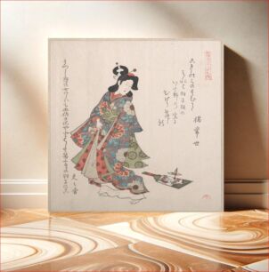 Πίνακας, Girl and a Hagoita (Japanese Battledore and Shuttlecock) by Kubo Shunman