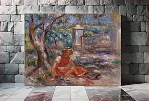 Πίνακας, Girl at the Foot of a Tree (Fillette au pied d'un arbre) by Pierre Auguste Renoir
