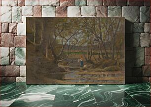 Πίνακας, Girl by a brook by Ferdinand Katona