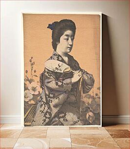 Πίνακας, Girl Carrying a Round Paper Fan (Uchiwa)