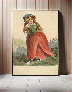 Πίνακας, Girl dressed in a flower as a dress
