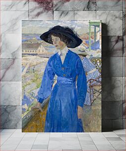 Πίνακας, Girl in Blue (1910) by Carl Wilhelmson