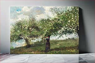 Πίνακας, Girl Picking Apple Blossoms (1879) by Winslow Homer