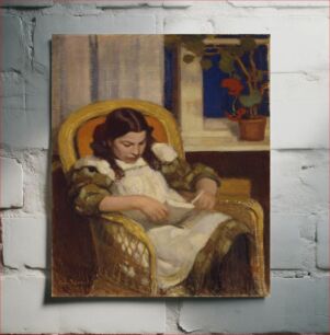 Πίνακας, Girl reading, 1909, Eero Järnefelt