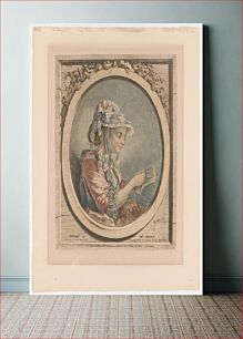 Πίνακας, [Girl reading a letter] / dessiné par J.B. Huet peintre du Roi par son très humble et très obéissant serviteur Demarteau