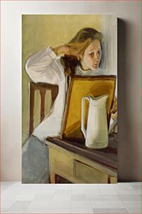 Πίνακας, Girl straightening her hair, 1902, by Magnus Enckell