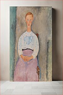 Πίνακας, Girl with a Polka-Dot Blouse (Jeune fille au corsage Ã pois) by Amedeo Modigliani
