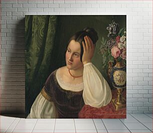 Πίνακας, Girl with a vase, Imrich Emanuel Roth