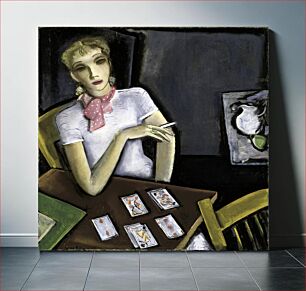 Πίνακας, Girl with Cards, Lucius Kutchin