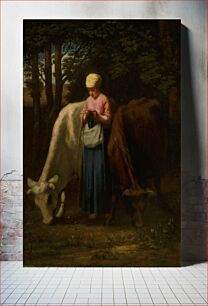 Πίνακας, Girl with Cows by William Morris Hunt