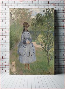 Πίνακας, Girl with Dog by Claude Monet