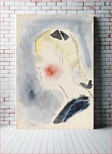 Πίνακας, Girl with red cheeks, 1923, by Sulho Sipliä
