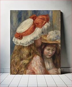 Πίνακας, Girls with Hats (Jeunes filles aux chapeaux) by Pierre Auguste Renoir