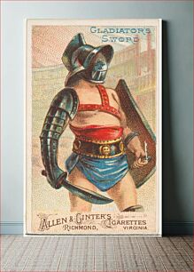 Πίνακας, Gladiator's Sword, from the Arms of All Nations series (N3) for Allen & Ginter Cigarettes Brands