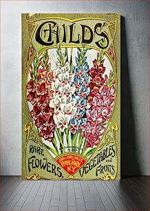 Πίνακας, Gladiolus childsii front cover for Childs' rare flowers, vegetables, and fruit for 1908