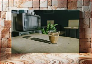 Πίνακας, Glass of Coffee in Retro Setting Ποτήρι καφέ σε ρετρό σκηνικό