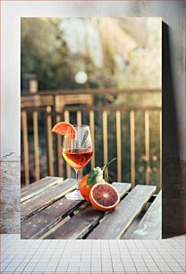 Πίνακας, Glass of Orange Drink with Fresh Oranges Ποτήρι Ποτήρι Πορτοκάλι με Φρέσκα Πορτοκάλια