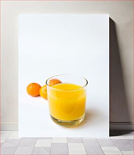 Πίνακας, Glass of Orange Juice with Oranges Ποτήρι χυμό πορτοκάλι με πορτοκάλια