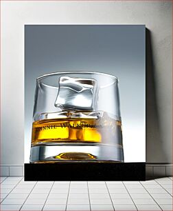 Πίνακας, Glass of Whisky with Ice Ποτήρι ουίσκι με πάγο