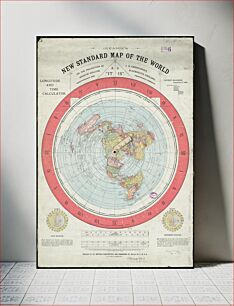 Πίνακας, Gleason's new standard map of the world : on the projection of J. S. Christopher, Modern College, Blackheath, England ; scientifically and practically correct ; as "it is."