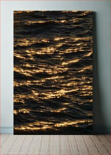 Πίνακας, Glittering Waves at Sunset Λαμπερά κύματα στο ηλιοβασίλεμα
