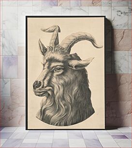 Πίνακας, [Goat's head representing bock beer]