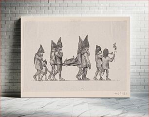 Πίνακας, Goblins carry a dead mole on a stretcher by Waldemar Bøhme