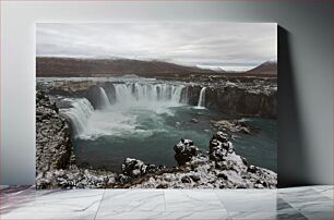 Πίνακας, Godafoss Waterfall in Winter Καταρράκτης Godafoss το χειμώνα