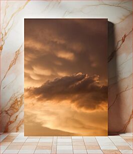 Πίνακας, Golden Clouds at Sunset Χρυσά Σύννεφα στο ηλιοβασίλεμα