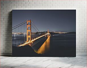 Πίνακας, Golden Gate Bridge at Night Γέφυρα Golden Gate τη νύχτα