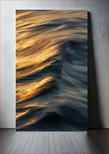 Πίνακας, Golden Waves at Sunset Χρυσά Κύματα στο ηλιοβασίλεμα