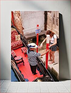 Πίνακας, Gondola Service in Venice Υπηρεσία γόνδολα στη Βενετία