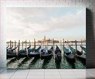 Πίνακας, Gondolas in Venice Γόνδολες στη Βενετία