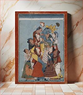 Πίνακας, Gopis Clinging to Krishna by Master at the Court of Mandi