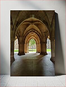 Πίνακας, Gothic Archway and Courtyard Γοτθική Αψίδα και Αυλή