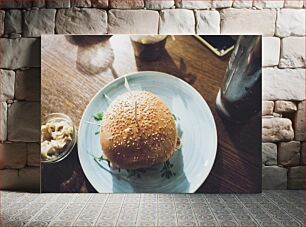 Πίνακας, Gourmet Burger on Plate Gourmet Burger στο πιάτο