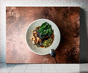 Πίνακας, Gourmet Dish on Rustic Background Γκουρμέ πιάτο σε ρουστίκ φόντο