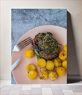 Πίνακας, Gourmet Dish with Potatoes and Greens Γκουρμέ πιάτο με πατάτες και χόρτα