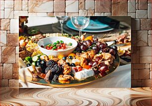 Πίνακας, Gourmet Fruit and Snack Platter Γκουρμέ πιατέλα με φρούτα και σνακ