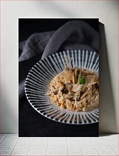 Πίνακας, Gourmet Mushroom Risotto Γκουρμέ ριζότο μανιταριών