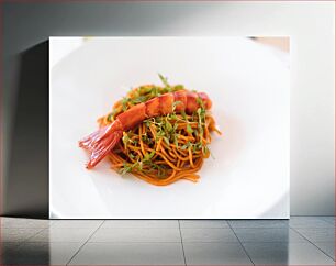 Πίνακας, Gourmet Shrimp Spaghetti Γκουρμέ γαριδομακαρονάδα