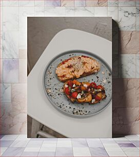 Πίνακας, Gourmet Toasts on a Plate Γκουρμέ τοστ σε πιάτο