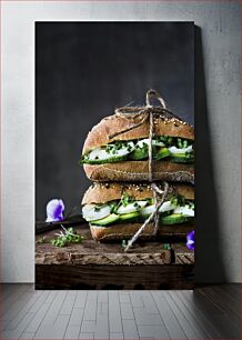 Πίνακας, Gourmet Veggie Sandwich Γκουρμέ χορτοφαγικό σάντουιτς