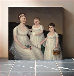 Πίνακας, Grace Allison McCurdy (Mrs. Hugh McCurdy) and Her Daughters, Mary Jane and Letitia Grace (ca. 1806) by Joshua Johnson