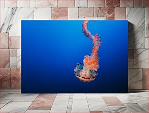 Πίνακας, Graceful Jellyfish in the Blue Depths Χαριτωμένη μέδουσα στα μπλε βάθη