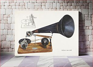 Πίνακας, Gramophone (ca. 1937) by Charles Bowman