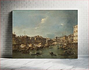 Πίνακας, Grand Canal with the Rialto Bridge, Venice (ca. 1780) by Francesco Guardi