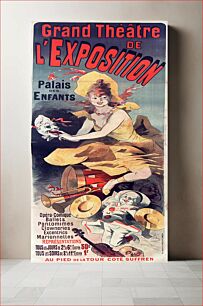 Πίνακας, Grand Théâtre de l'Exposition. Palais des enfants. Opéra-comique, ballets, pantomines etc... lithogr. en coul. ; 244 x 88 cm