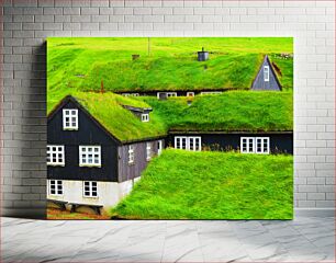 Πίνακας, Grass-Covered Houses Σπίτια με γρασίδι