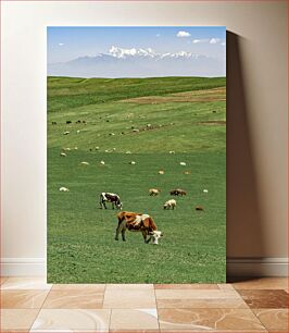 Πίνακας, Grazing Cows in Scenic Landscape Αγελάδες που βόσκουν σε γραφικό τοπίο